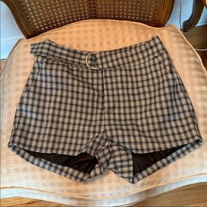 NWT black plaid shorts from Revolve XS
